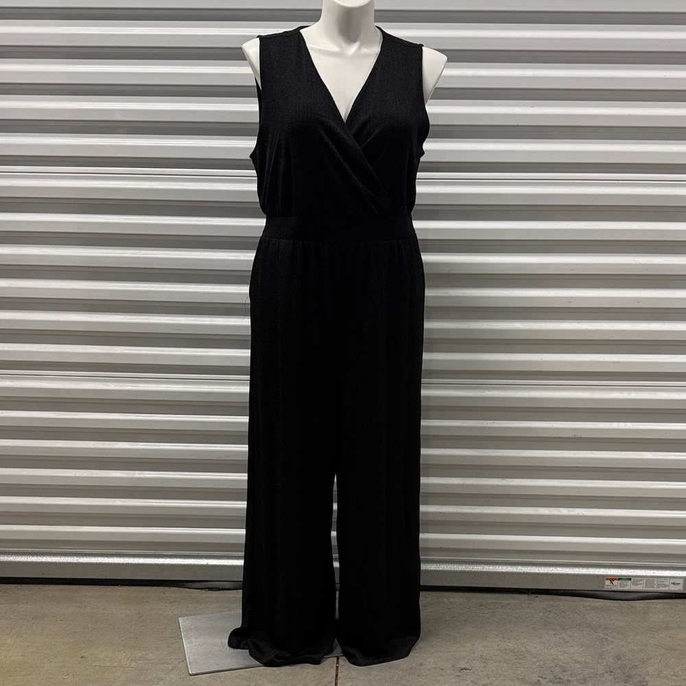 Torrid Black Shimmer V-Neck Jumpsuit